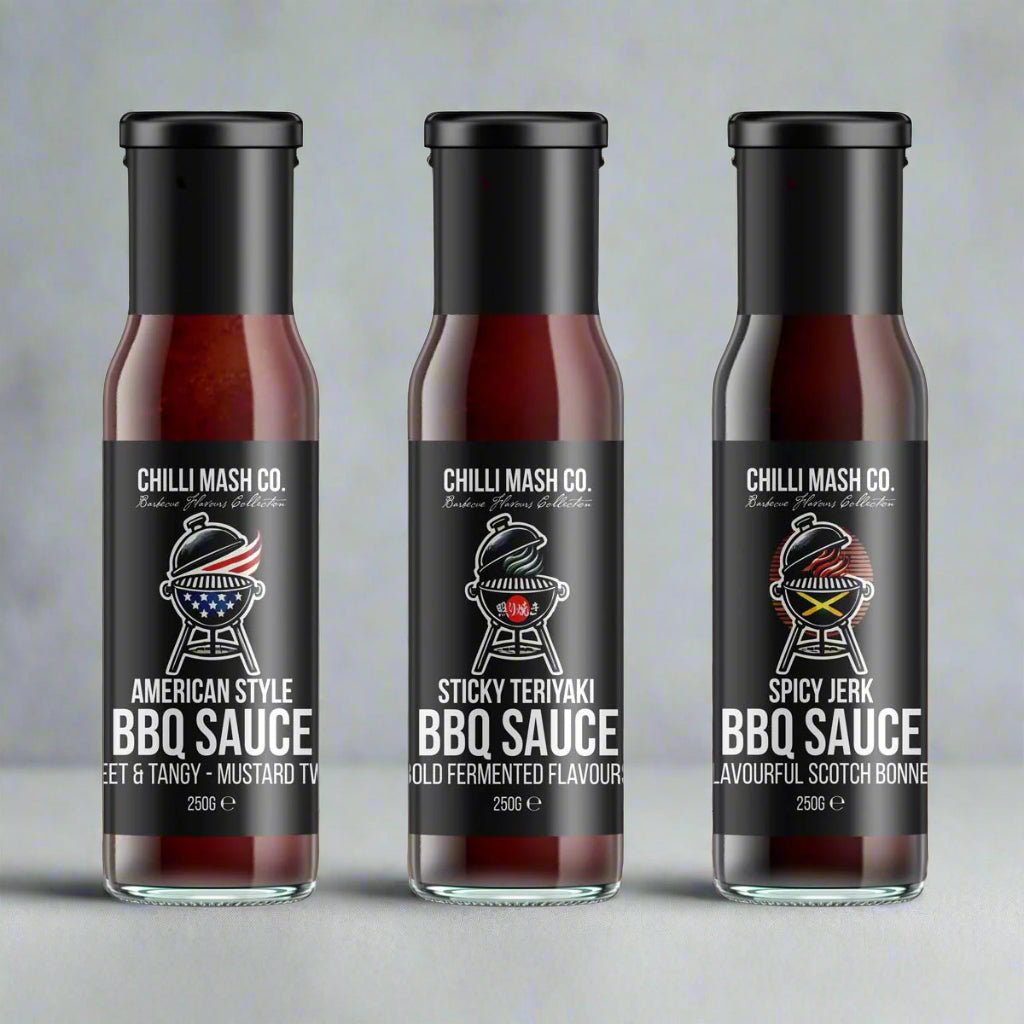 The Ultimate BBQ Sauce Trio Pack | 3x 250g | American, Jerk & Teriyaki - One Stop Chilli Shop