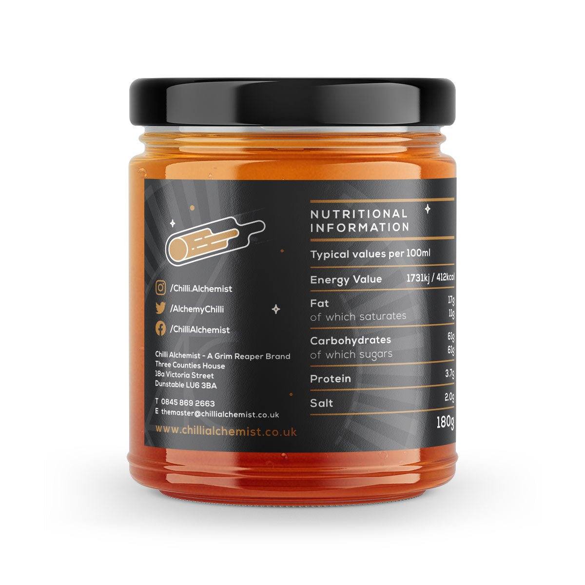 Blaze Chilli Salted Caramel | 180g | Chilli Alchemist | Luxurious Dessert Sauce - One Stop Chilli Shop