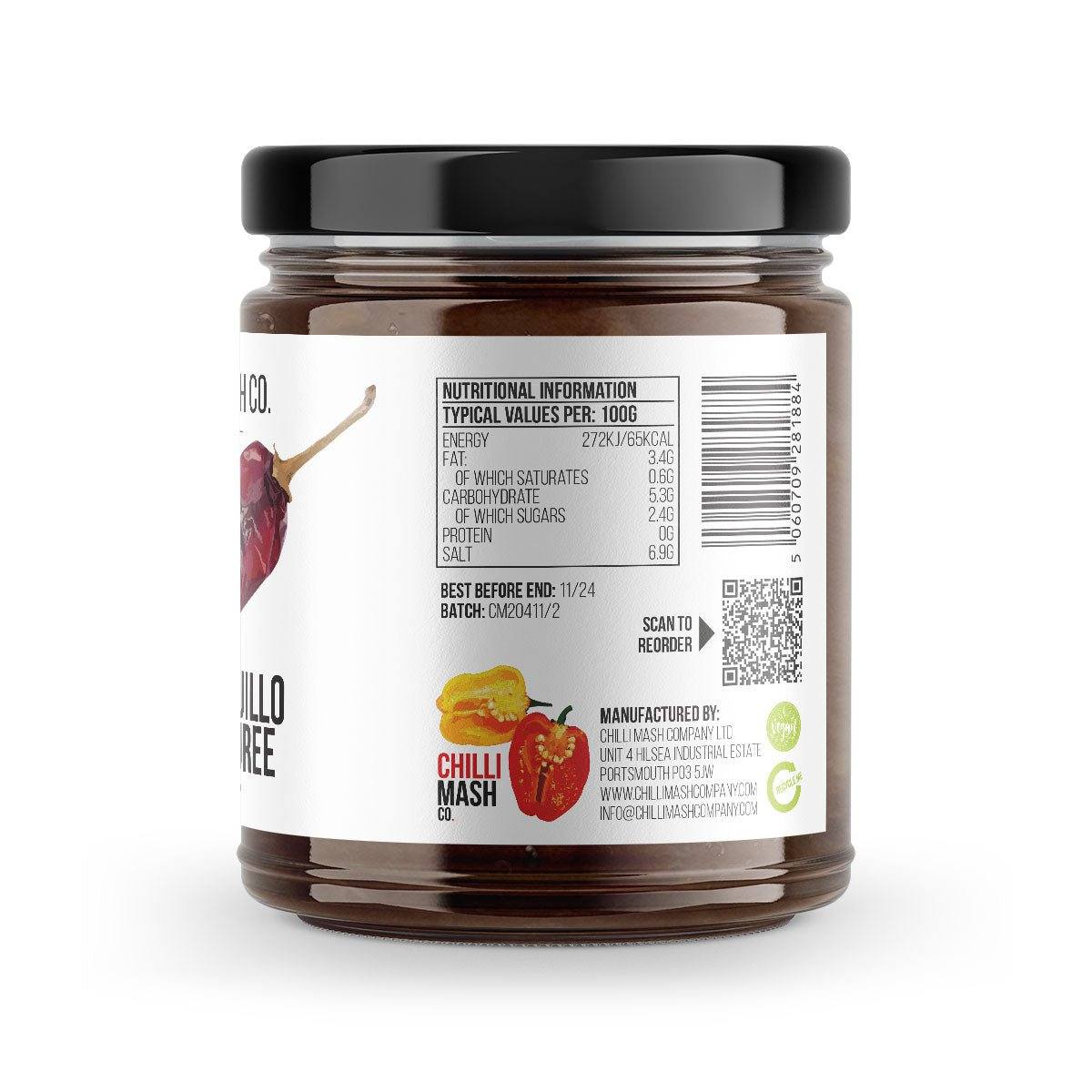 Pure Guajillo Puree | 300g | Chilli Mash Company - One Stop Chilli Shop