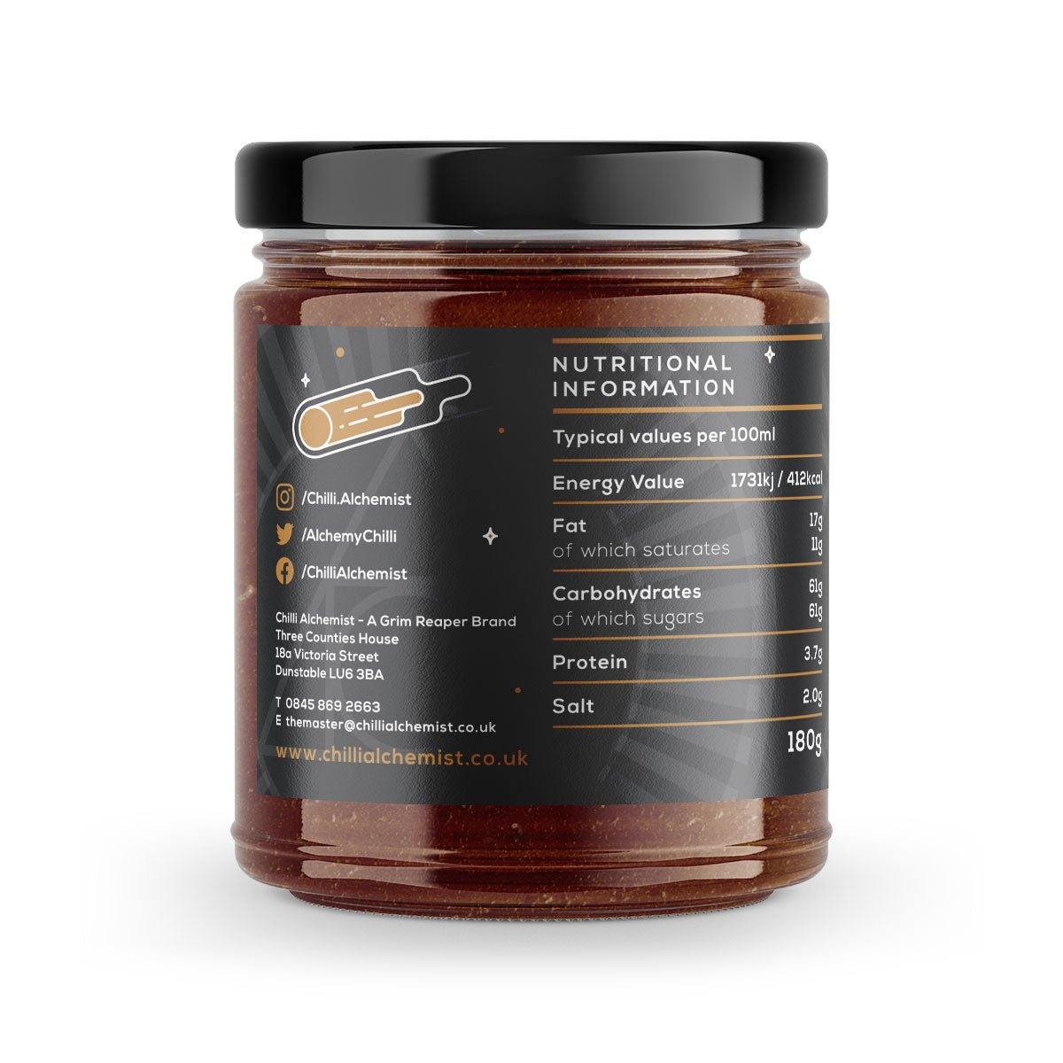 Scorch Chilli Chocolate Spread | 180g | Chilli Alchemist | A Velvety Decadent Spread - One Stop Chilli Shop